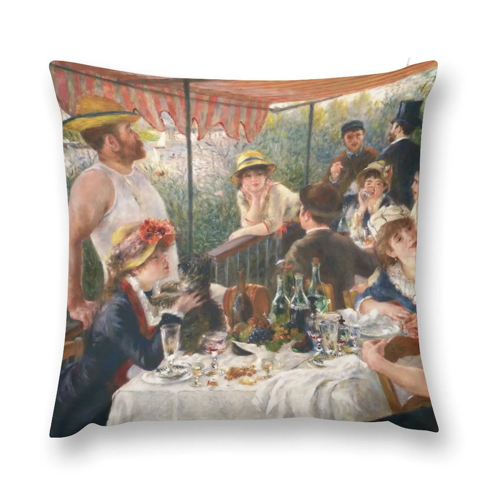 PIERRE-AUGUSTE RENOIR HD - Luncheon of the Boating Party 1880 - 1881 Throw Pillow Sofa Cushions Pillow Cases pillow