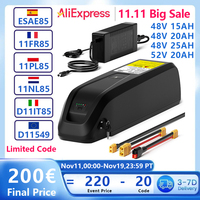 EU Stock Hailong Battery Electric Bike 48V 20AH/15AH/25AH 52V 20AH BMS 21700 Cells Battery 35A BMS For 100W-1600W Motor E-Bike