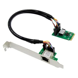NGFF Gigabit Ethernet Network Card B M Key M2 NVMe to RJ45 Port Adapter 10/100/1000 Base-T Network LAN Controller