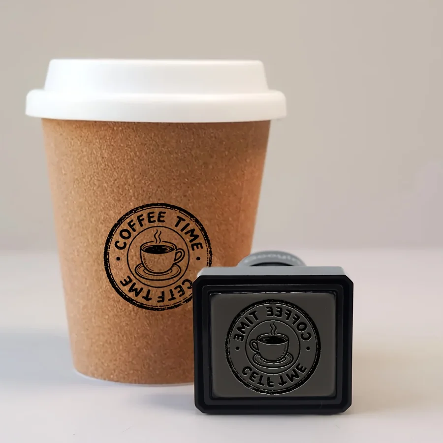 Professional Custom Self-Inking Stamp with Your Logo - Black Seal for Business, Notary, 5 Ink Colors, Large Office & Wedding Use