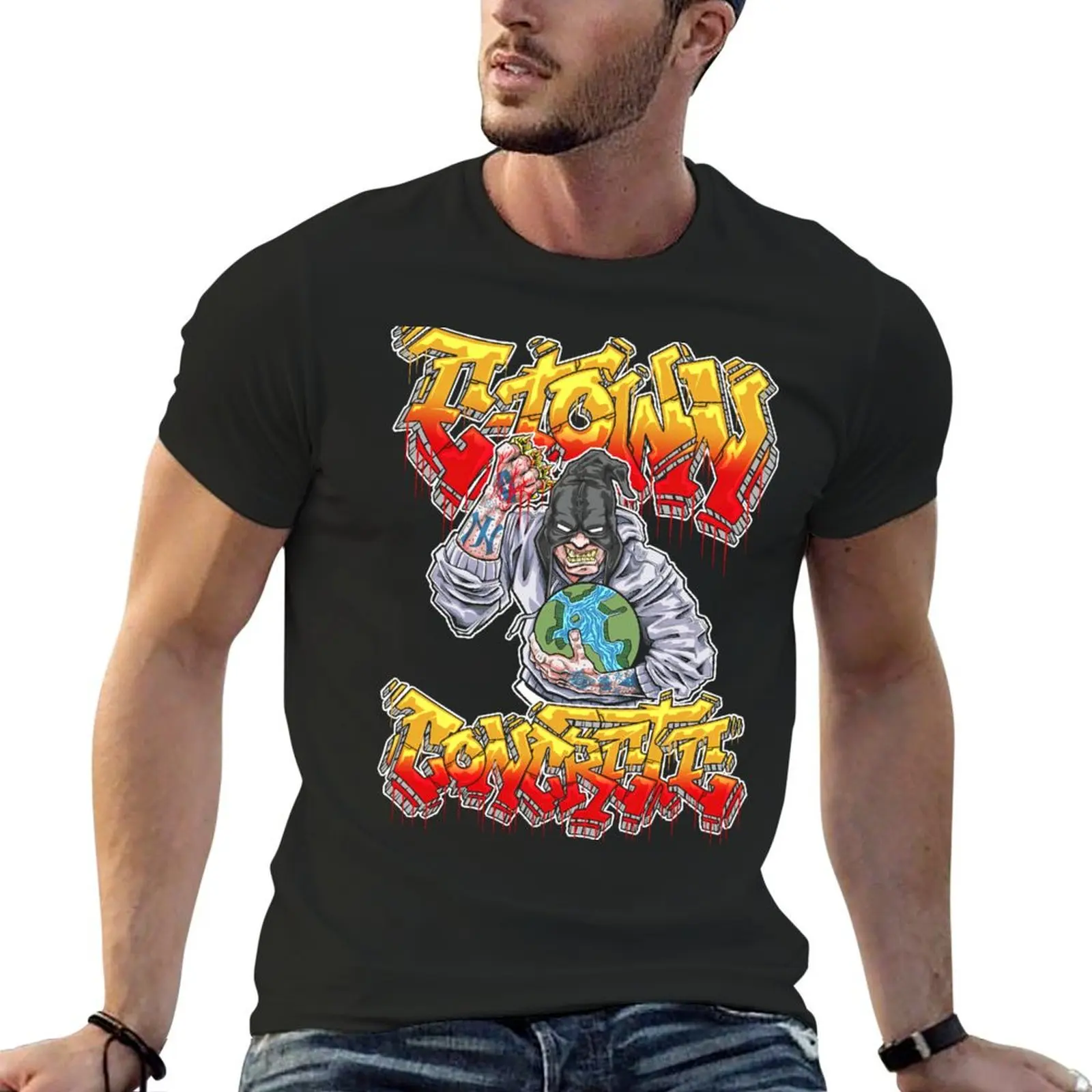 

E-Town Concrete Mandibles T-Shirt designer shirts Short sleeve tee for a boy cotton graphic tees workout shirts for men