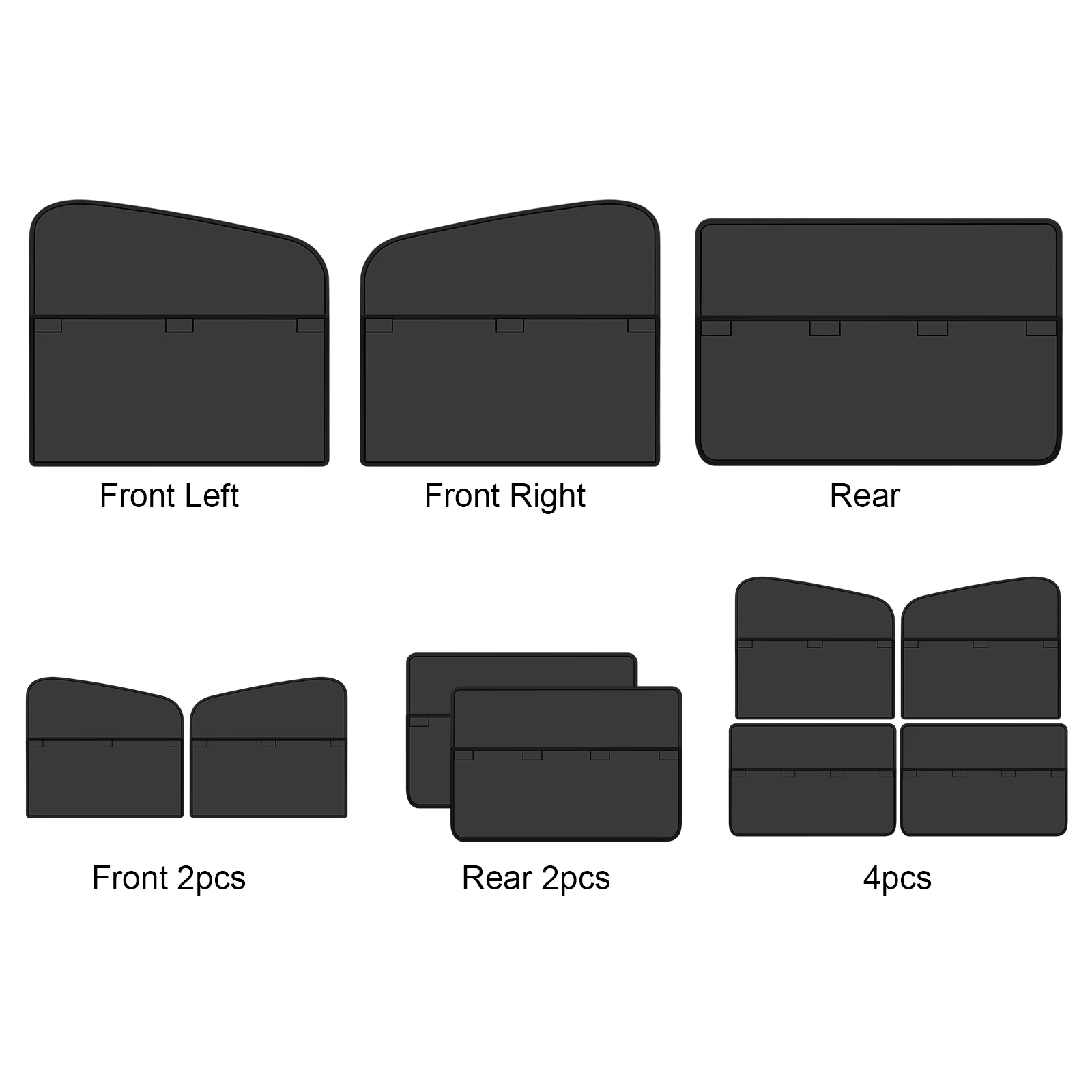 Magnetic Car Privacy Curtains Full/Semi Shading Side Window Sun Shade Block Light Car Window Covers for Privacy & Camping