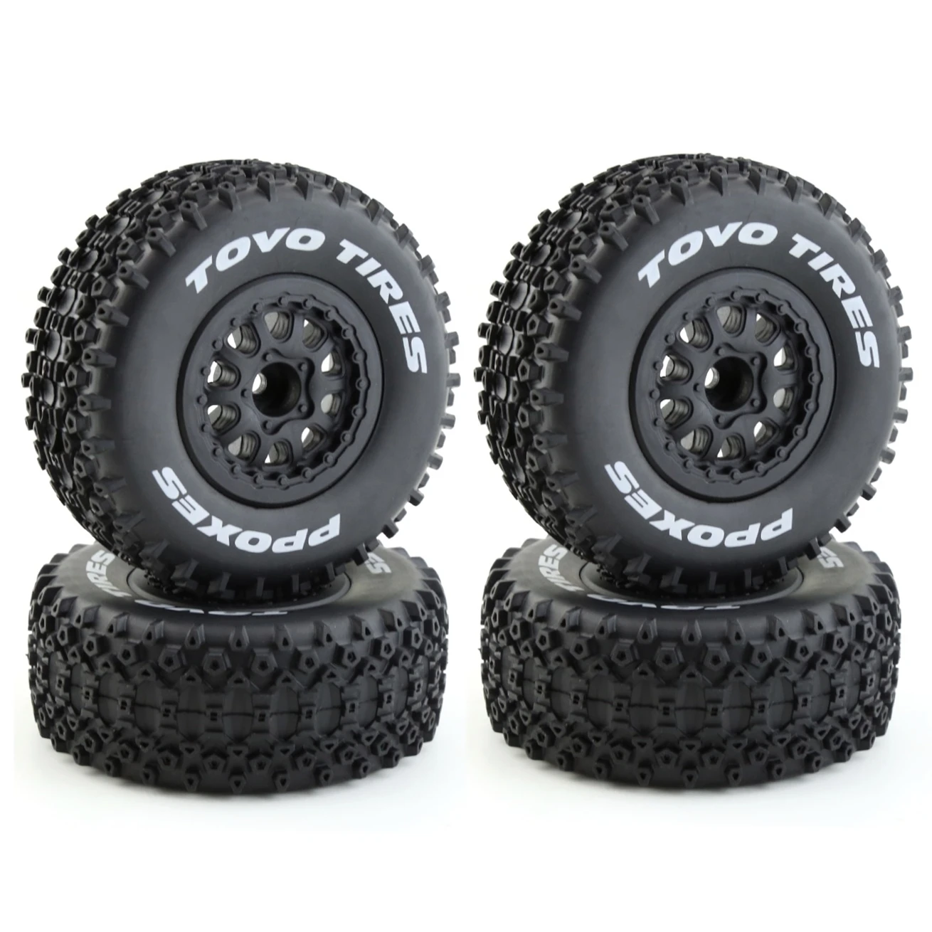 4pcs 112mm 1/10 Short Course Truck Tires Tyre 12mm Wheel Hex For Traxxas Slash Arrma Senton HuanQi 727 Vkar 10sc Hpi Rc Car