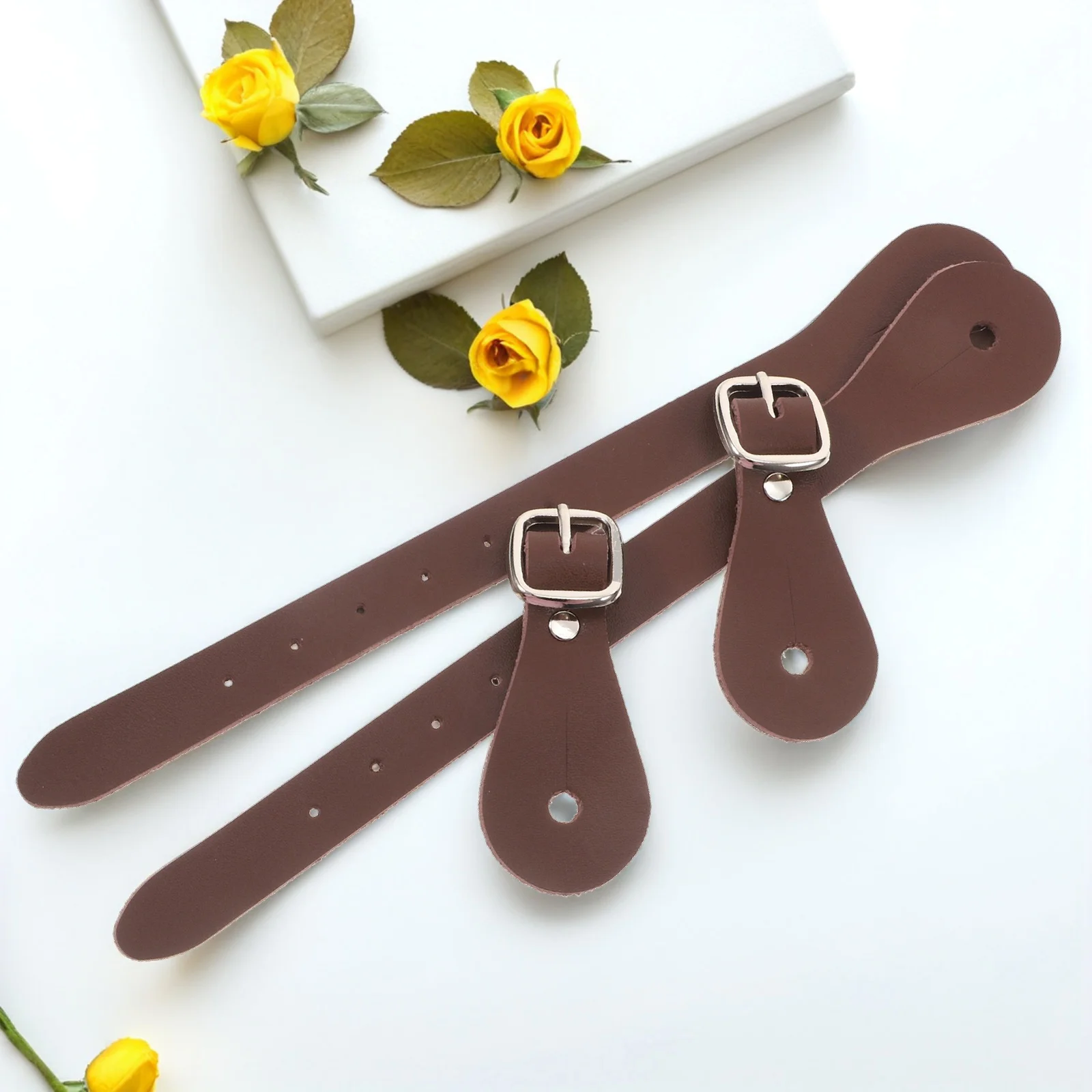 2 قطعة ركوب الخيل حفز الأشرطة قابل للتعديل بولي Material المواد النمط الغربي كاوبوي التمهيد الأشرطة الرجال النساء المعدات في الهواء الطلق #3