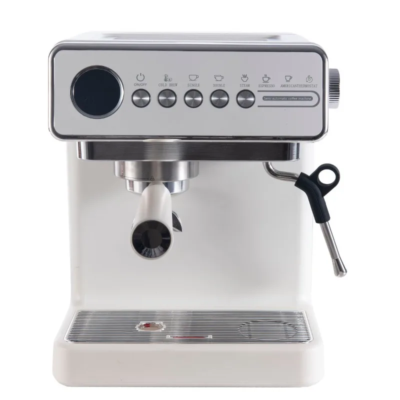 Household Semi‑Automatic Espresso Coffee Machine With Built‑in Grinder Milk Frother 15Bar High Pressure For Americano Coffee