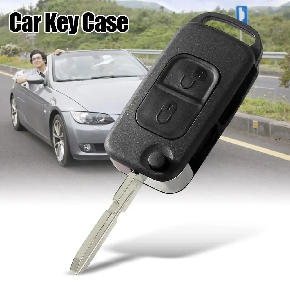 Flip Folding Car Key Shell 2 Button HU64 HU39 Blade Remote Key Case for Mercedes Benz W168 W124 W202 W203 A C E ML C CL S SL SE