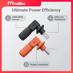 Battery Energy Storage Connector 120A 200A Quick Plug Terminal Flame Retardant Waterproof IP67 Single Core Elbow Power Connector