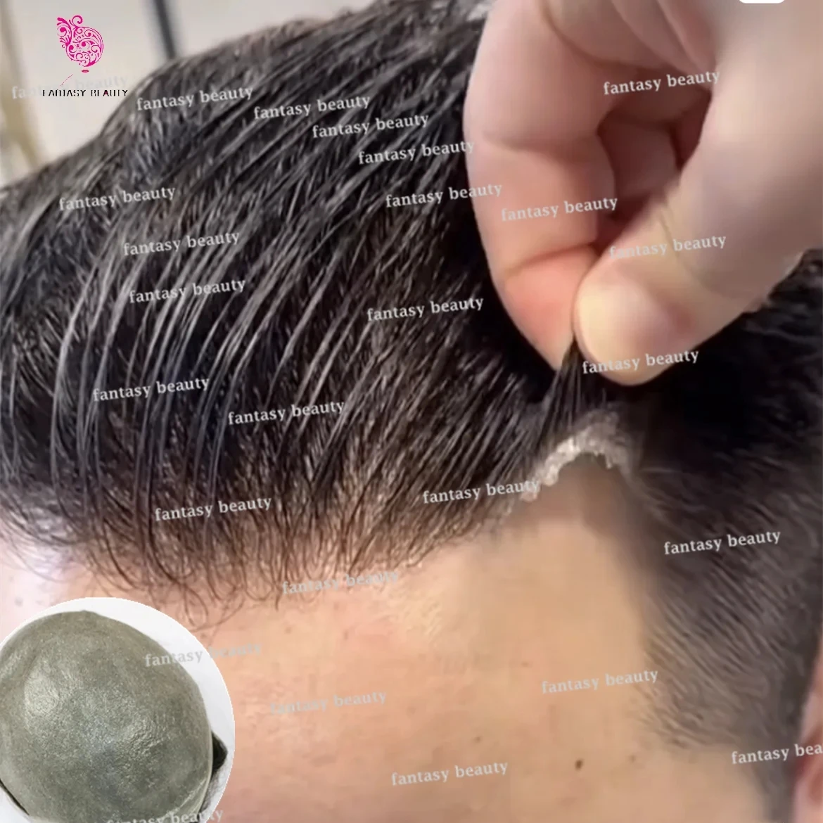 

80-90%Densit 0.02mm Ultra Thin Skin European Blonde Black 100% HumanHair Men Toupee Replacement System 1b50 1B80 Grey Toupee Wig