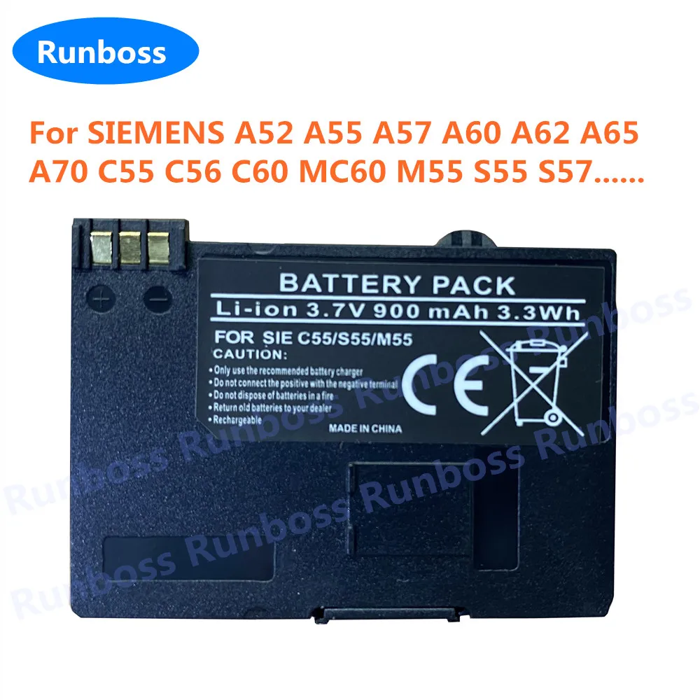 

New 900mAh Battery for SIEMENS A52 A55 A57 A60 A62 A65 A70 C55 C56 C60 MC60 GIGASET SL1 SL56 SL100 SL565 M55 S55 S57 Cell Phone