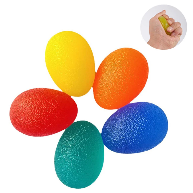 Silicone Hand Grip Ball Egg Gym Fitness Finger Heavy Exerciser Strength Muscle Recovery Gripper Trainer Stress Reliever Squeezer