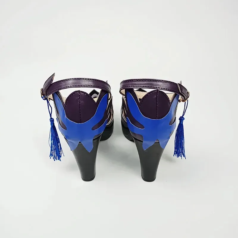 

Game Genshin Impact Keqing Cosplay Shoes Carnival Party Boots Women Made Halloween Customs;2'd,5.h;