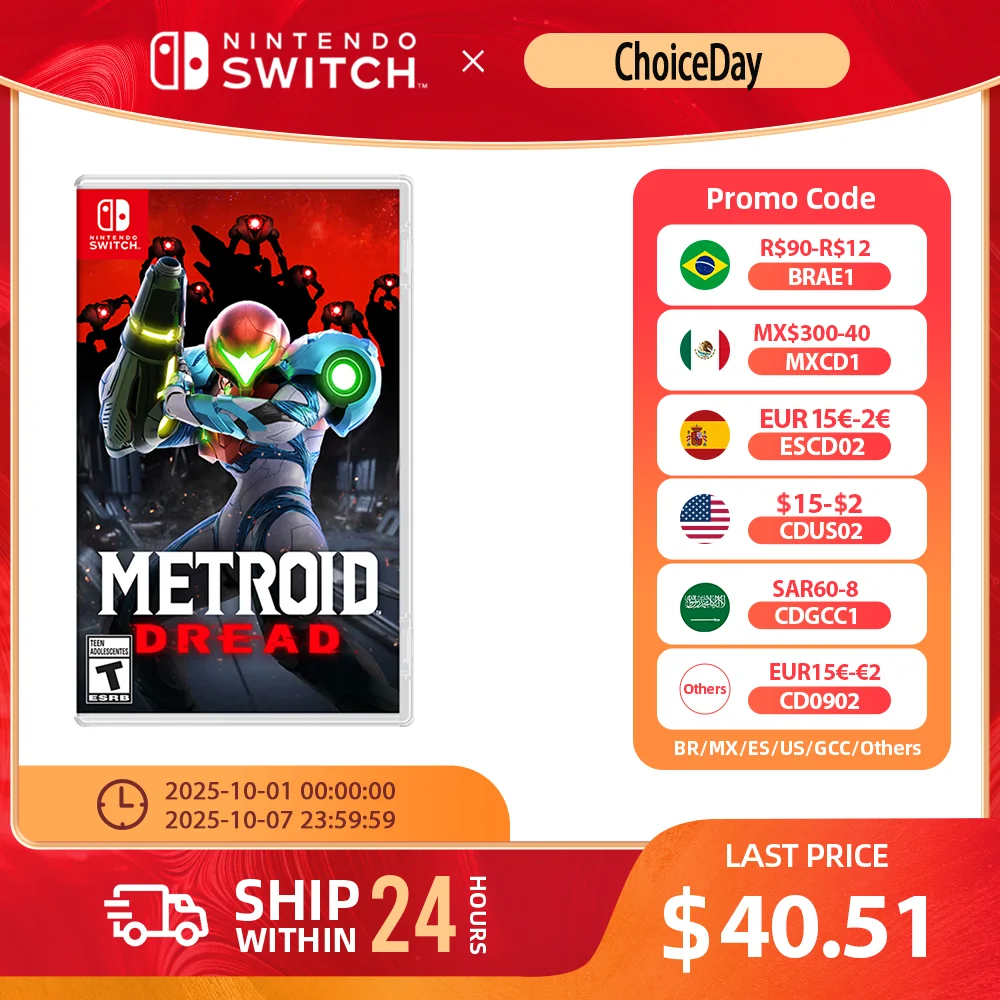 Nintendo Swtich - Metroid Dread - Game Deals Games Cartridge Physical Card for Nintendo Swtich OLED Lite