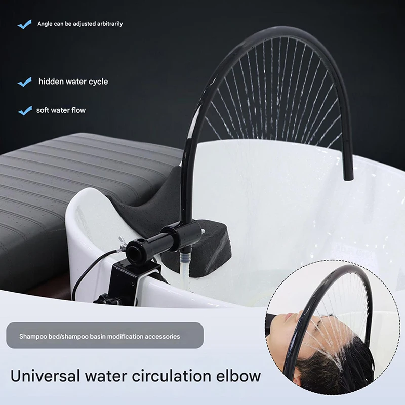 

180 Degree Arc Design Head Care Shampoo Bed Accessory Water Circulation Head Spa Frame Spa Basin Faucet for Hair Care