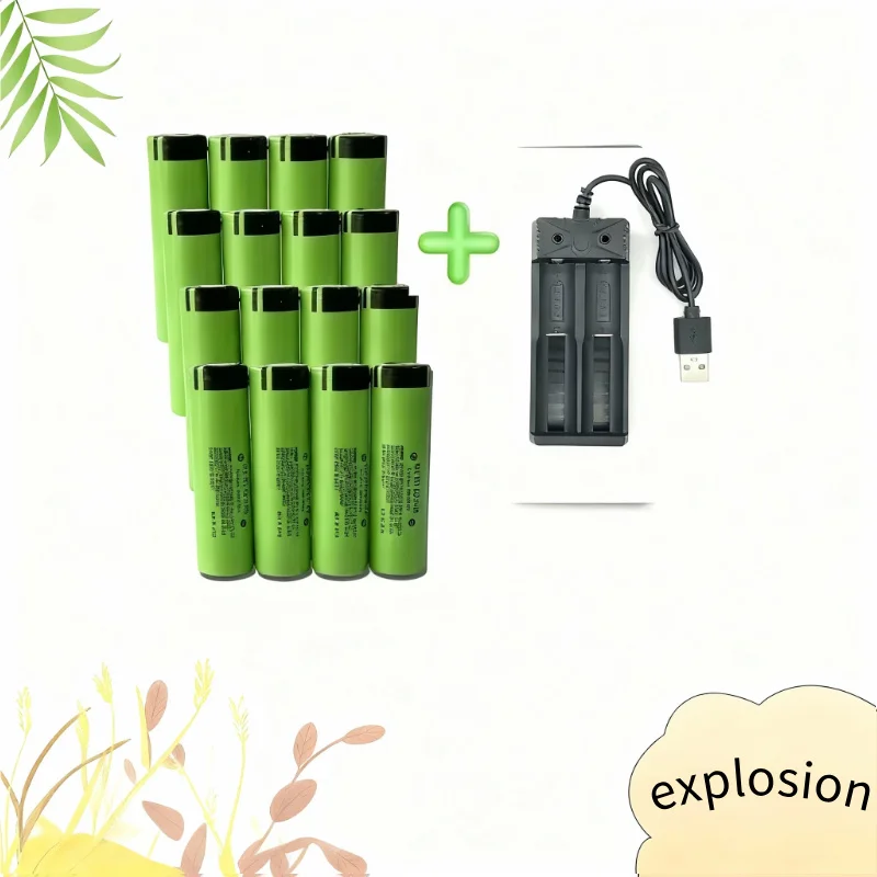 100% بطارية ليثيوم قابلة للشحن 18650 بطارية 3.7 فولت 3400 مللي أمبير 34B صب مصباح دي poche Charur USB الأصلي الجديد NCR18650B