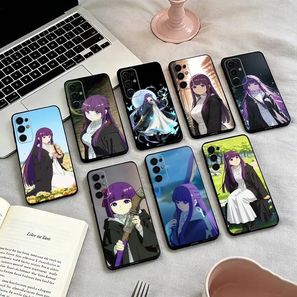 

Amine Beyond Journey's End F-Fern Phone Case Black Silicone Soft For Samsung S25,S24,S21,S22,S23,S30,Ultra,S20,Plus,Fe,Lite