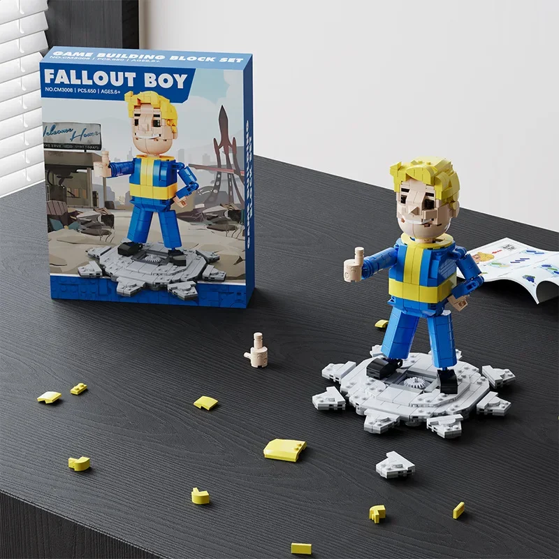 

MOC-179833 Vault Boy Building Blocks Refuge Games Action Figures Boy Bricks Collectible Model Assemble Toys Kids Birthday Gifts