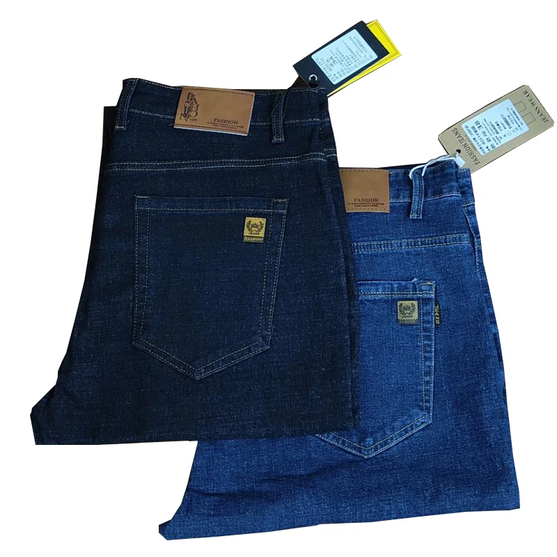 سراويل جينز مطاطية بقصة ضيقة للرجال ، جينز أزرق ، أسود ، طراز كلاسيكي ، أزياء العمل ، سراويل غير رسمية ، علامة تجارية للذكور ، أزياء #1