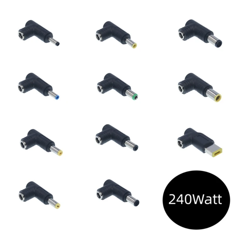 1PC Power Connector Adapter 90 Degree 5.5mm 2.5mm Female Plug to Male Coupler Converter for Laptop