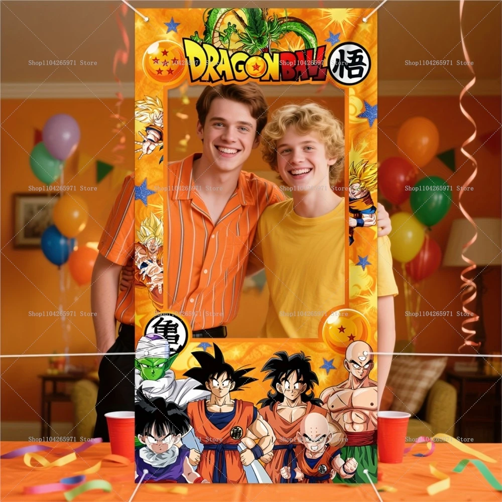 Marco para Fotomatón con Temática de Anime Dragon Ball, Accesorios para Fiestas, Fondo para Sesiones de Fotos, Decoración para Baby Shower, Pancarta
