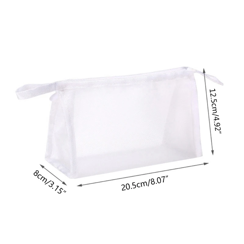 Multi-functional Pen Bag Large Capacity Clear Mesh Pen Storage Makeup Bag
