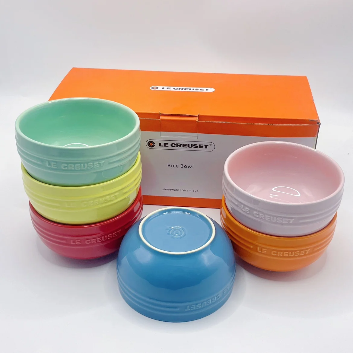 

Le Creuset Cool Color Light Rainbow Dopa Обеденный набор Рисовая чаша Кормление костей Deep Di Oval Di European Sle Cerc Bowl