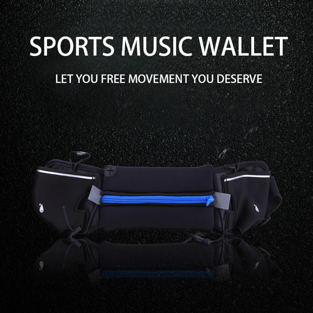 Waterproof Phone Pouch Running Belt 4-6inch Phone Holder Adjustable Fit 3 Pockets for Cards Keys Money Rose Red