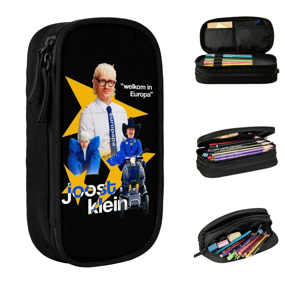 

Joost Klein Europapa 2024 Netherlands Pencil Cases Pencil Pouch Pen Box for Girls Boys Bags School Supplies Cosmetic Stationery