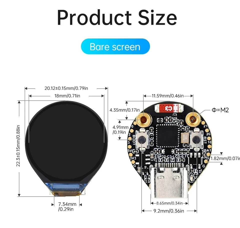ESP32-C3 0.71-Inch … - image