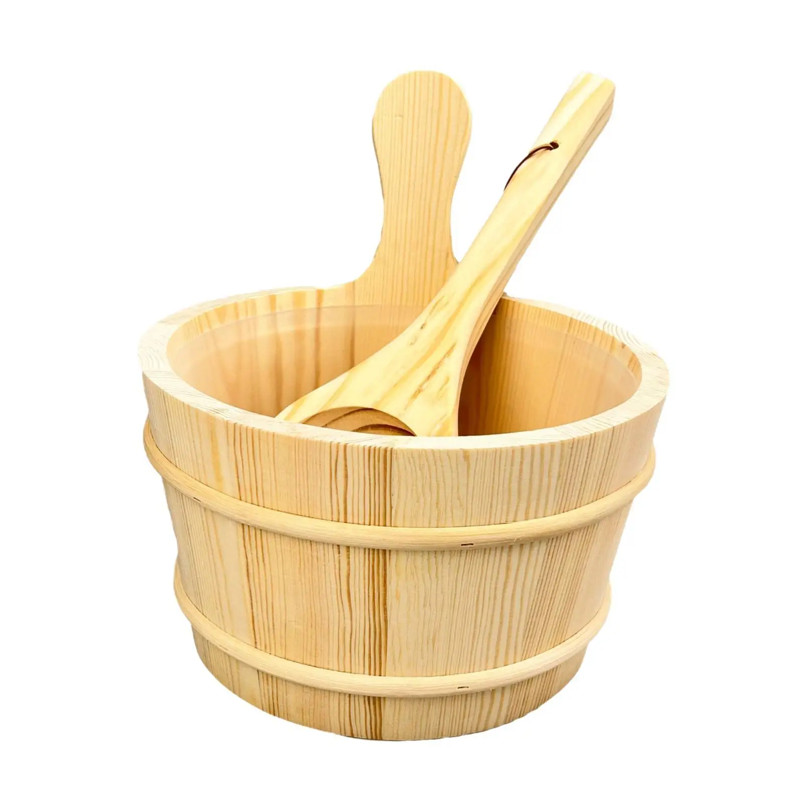 Sauna Barrel and Ladle SPA Accessory Wear Resistant Portable Tub Barrel Sauna