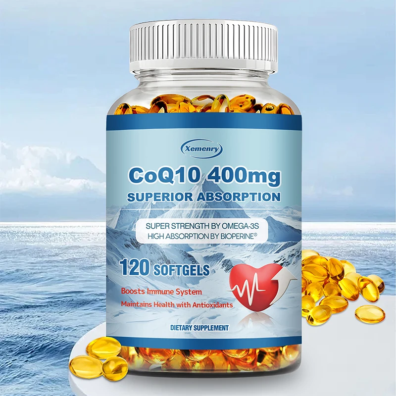 

CoQ10 400mg - Highly Absorbable Antioxidant Powerful Support for Heart and Energy Production