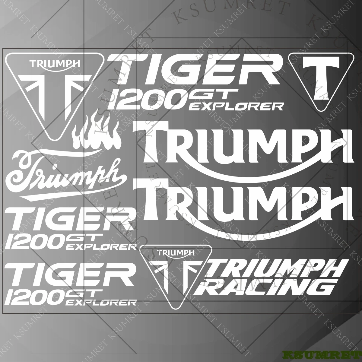

For Triumph TIGER 1200 GT EXPLORER Sticker Logo Motorcycle Decal Tank Racing ACCESSORES Stickers Emblem Waterproof