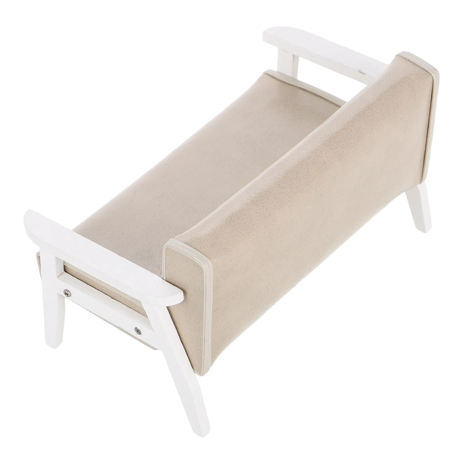 

Miniature Sofa Chair Compact Realistic PU Sofa Couch for Dollhouse Living Room Miniature Furniture Accessories
