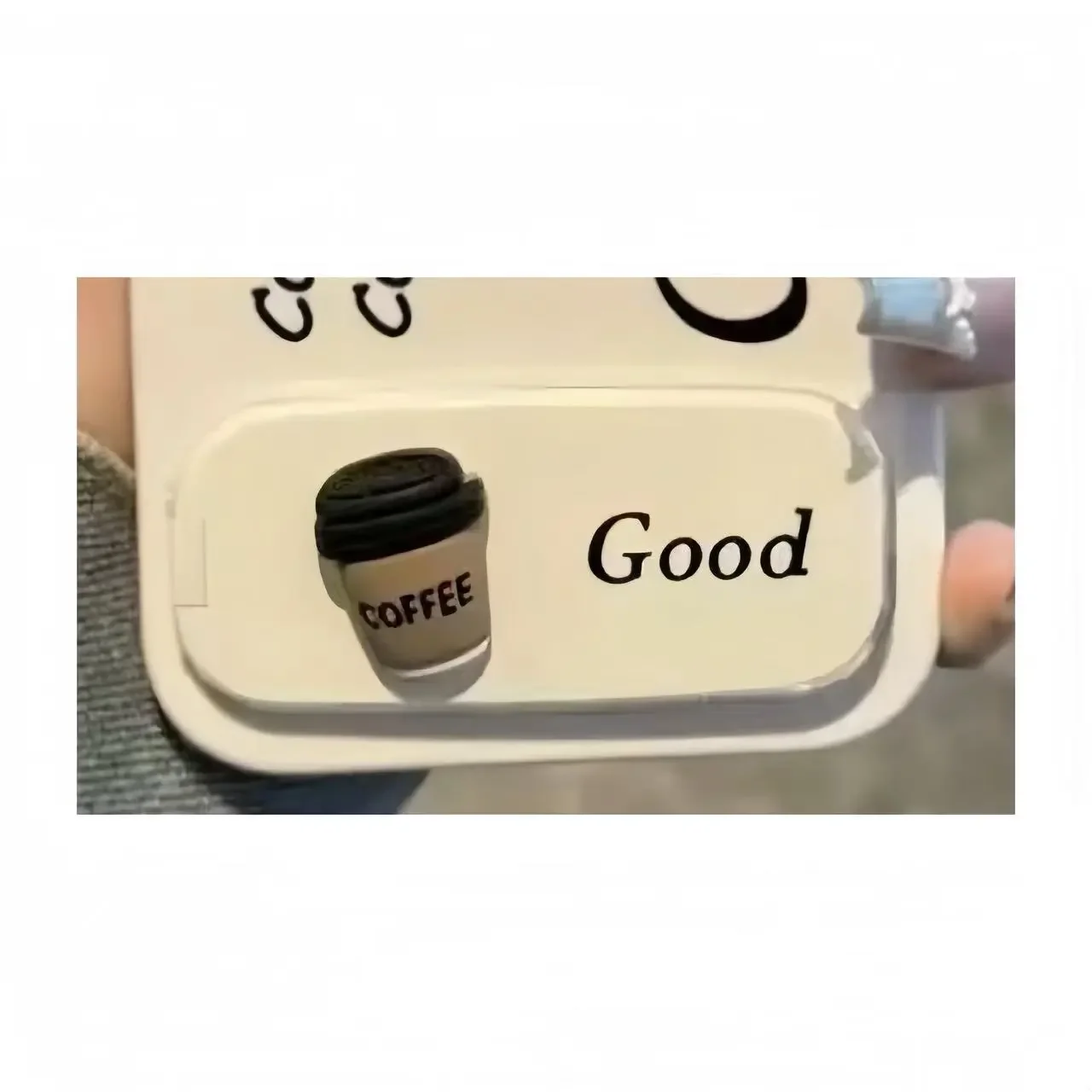 

Korean Makeup Mirror Folding Invisible Cartoon Phone Holder Cute Portable Back Sticker New Desktop Universal Adhesive Support