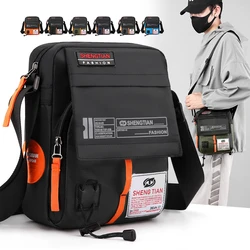 Waterproof Oxford Sling Bag Men Anti-Theft Crossbody Messenger Multi-Pocket Phone Pouch Daily Commute Travel Small Zipper Should