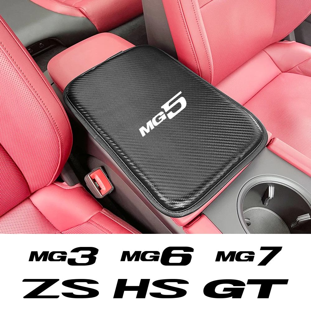 Car Armrest Mat Non Slip Protective Cover Auto Interior Accessories For MG ZS EV ZR ZX ZT HS GT GS TF Hector Mulan Gundam MG3