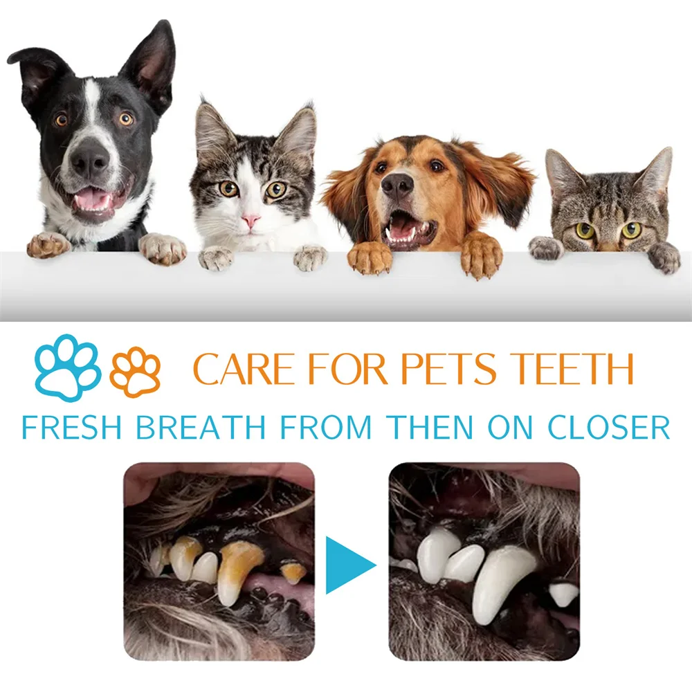 Dog Cat Teeth Cleaning Finger Set Plaque Removal Teeth Cleaning Care For Pet Gums Suitable For Pets Of All Body Types Use Safety