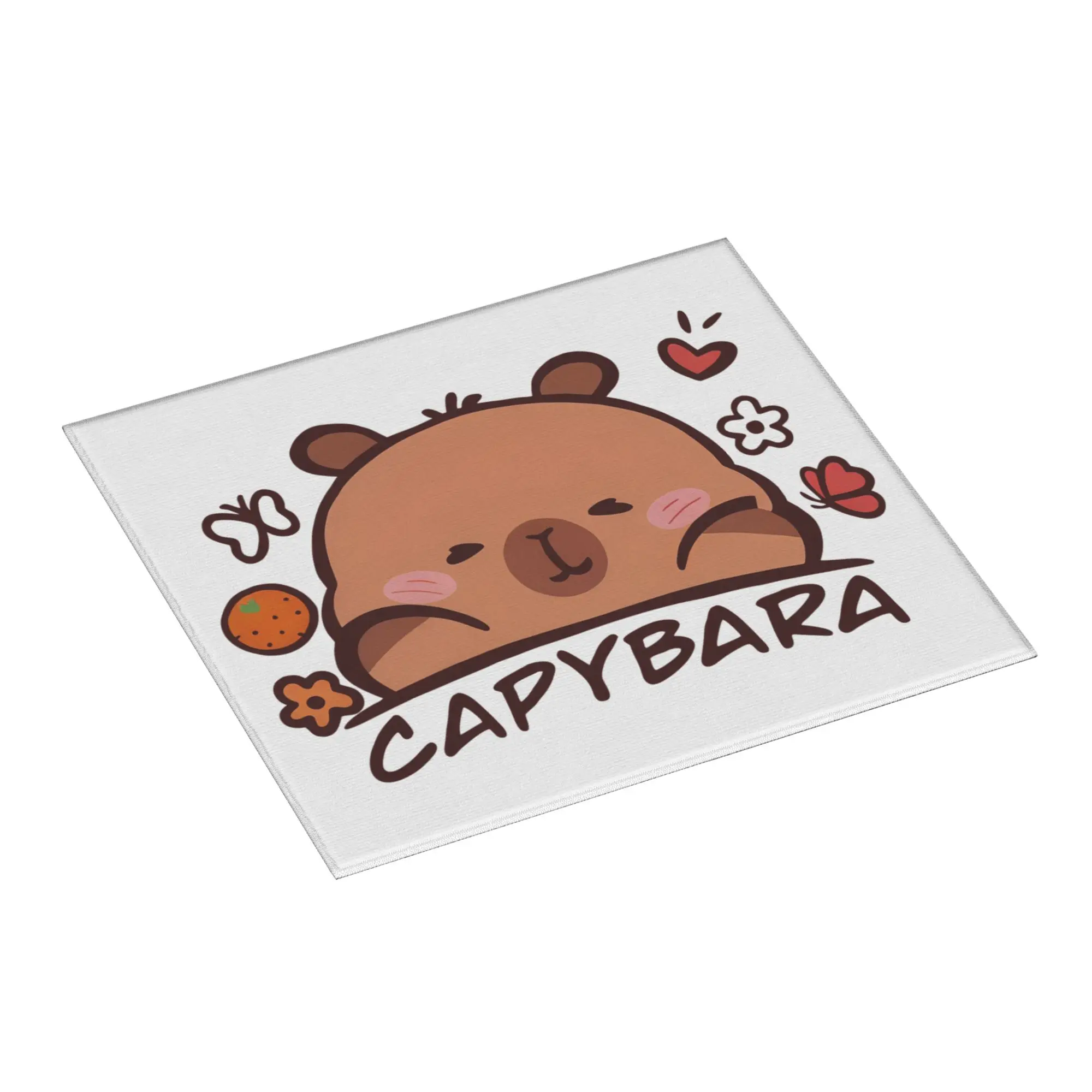 Drying Mat For Kitchen Cartoon Animal Pets Capybara Barware Tableware Oil Proof Reusable  Washable Kitchen Sink Drying Pad
