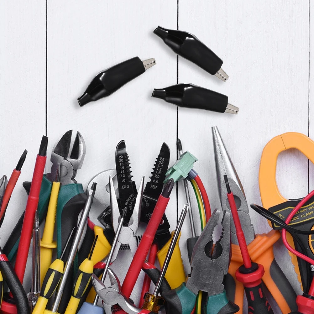 30 قطعة مشبك التمساح معزول سبائك المطاط المشبك الكهربائي لدغة قوية اختبار الكهربائية المشبك لدوائر دراجة نارية السيارة