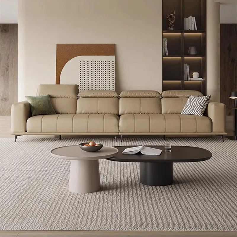 Internet celebrity light luxury Italian first-layer cowhide leather sofa