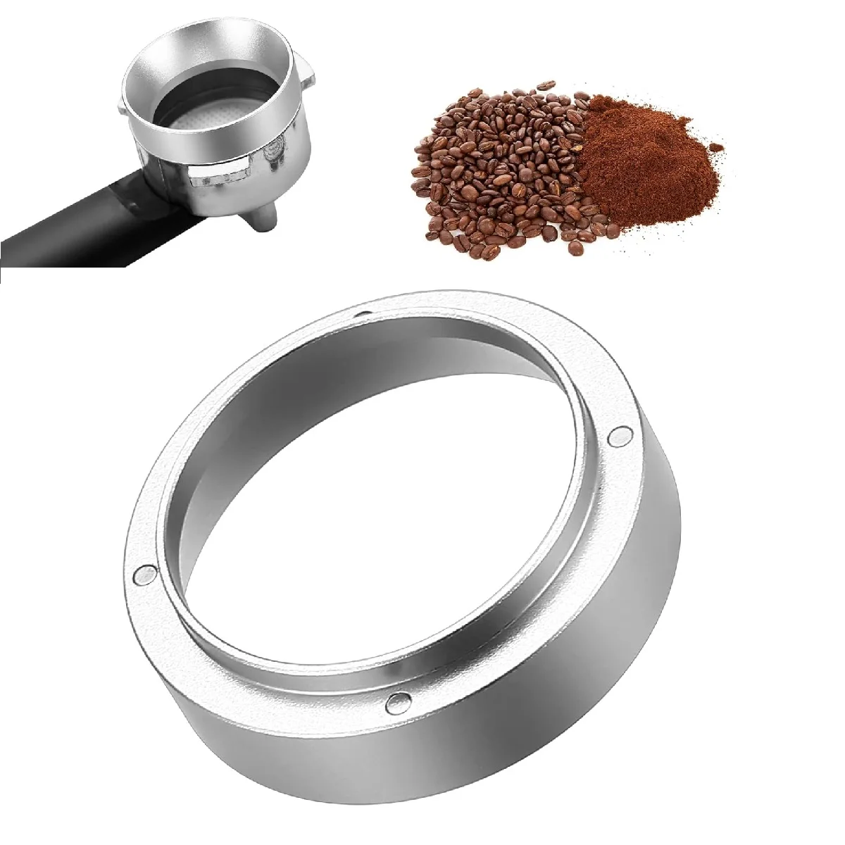 Aluminum Dosing Ring 51mm for Portafilter Accessories Compatible with 51mm Handle Baskets Home and Commercial Use