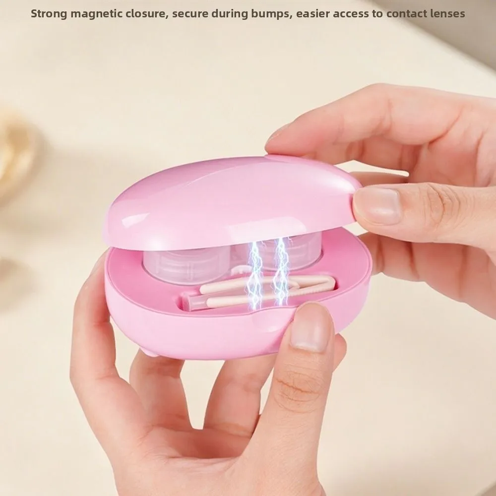 Electric Ultrasonic Contact Lens Cleaner Fully Automatic Rechargeable Contact Lens Cleaning Case Deep Cleaning Portable