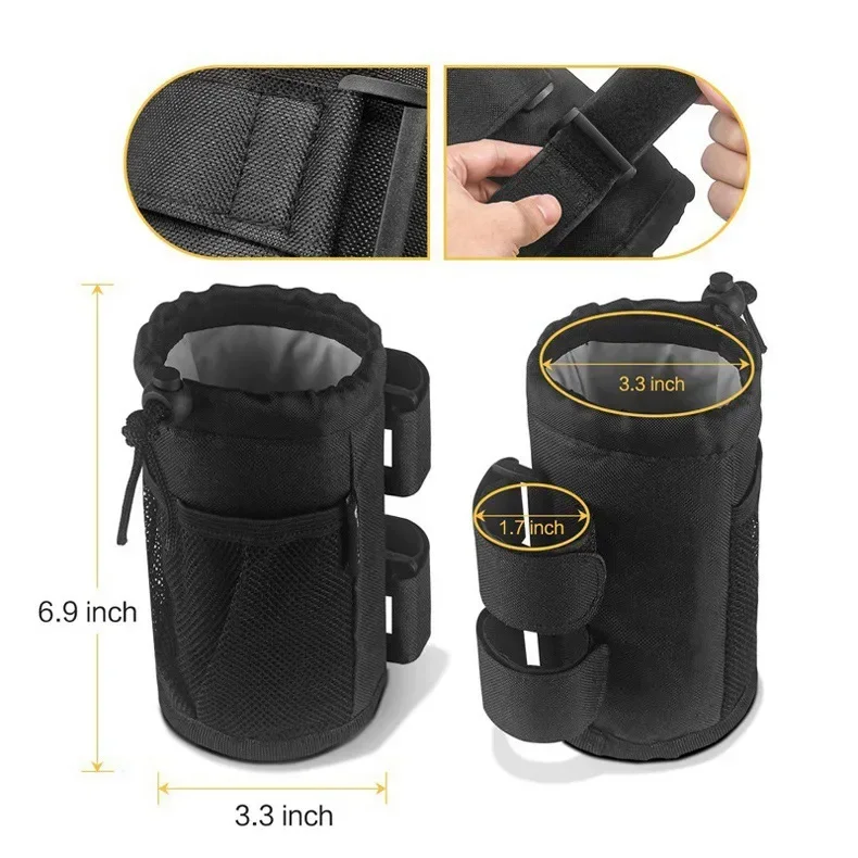 MTB Bike Bottle Holder Bicycle Handlebar Hanging Pouch Coffee Water Bottle Carrier Bag Cycling Bottle Cage Bicycle Accessories