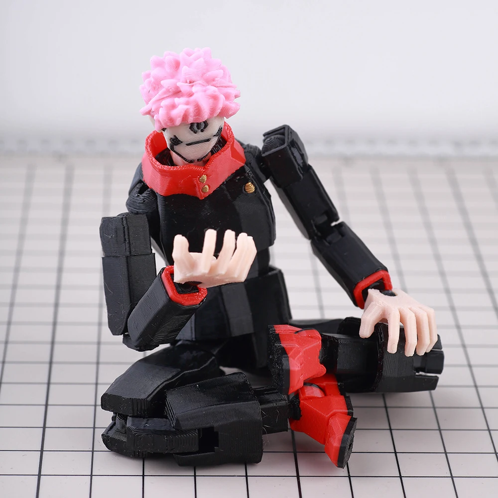 Drukowane 3D Jujutsu Kaisen Itadori Yuji Anime Figurki Akcji Sukuna z Wieloma Ruchomymi Stawami, Model Manekina, Ozdoby, Prezenty