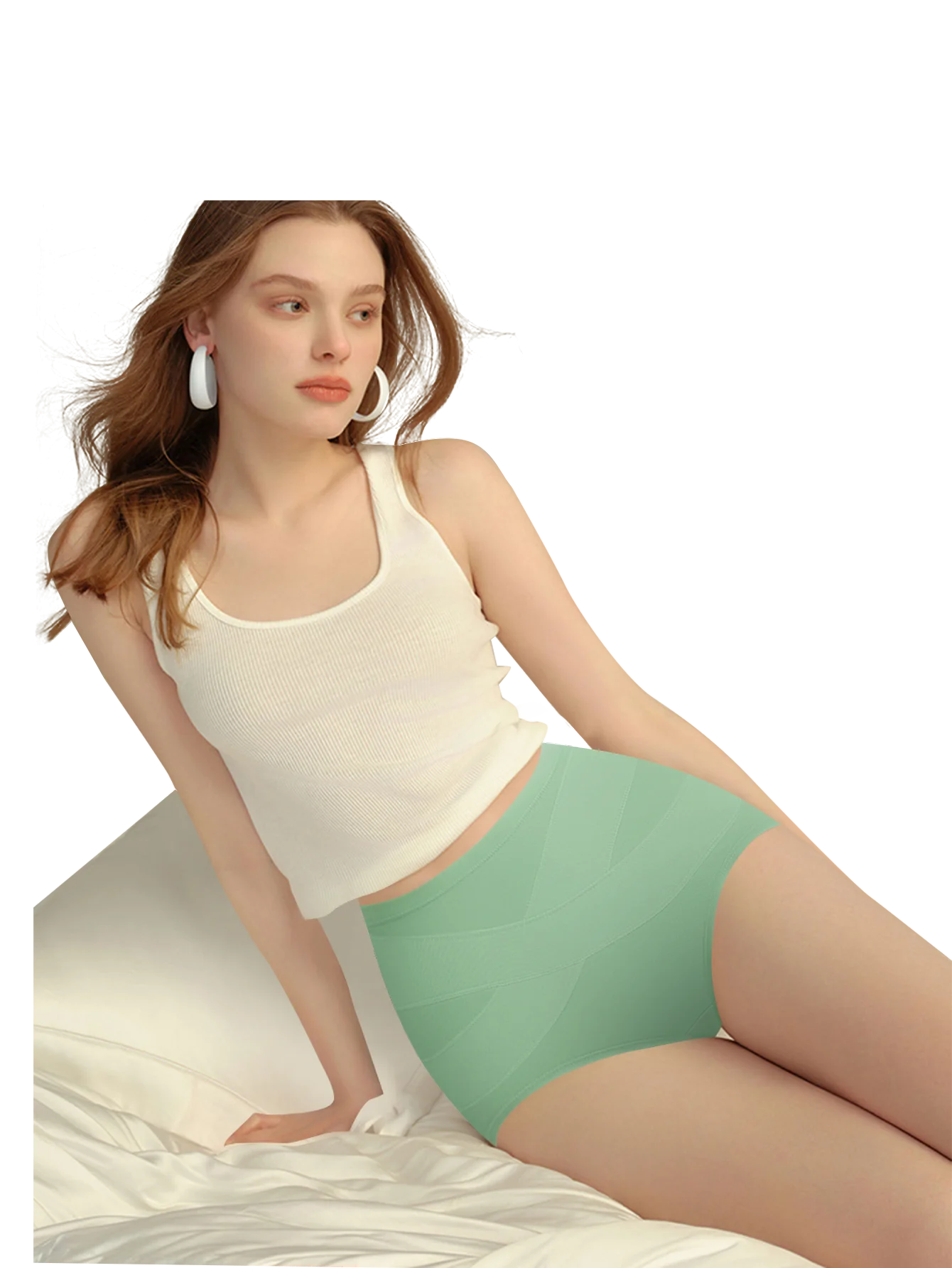 4 pièces/ensemble taille haute croix ventre contrôle bout à bout sous-vêtements femmes slips femmes slips respirant sous-vêtements de sport