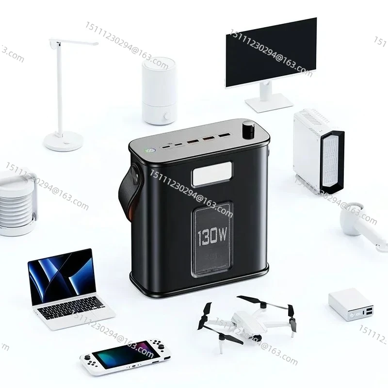 2025 130W Portable Power Bank 8000mAh, PD QC 5-in-1 Fast Charging Station with Power Sharing