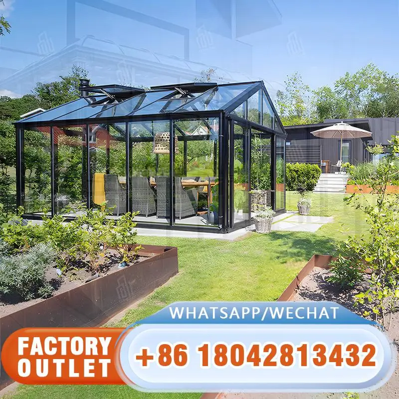 

Cheap Custom Winter Aluminum Glass Sunroom Roof Panels for Garden Use SunRoom