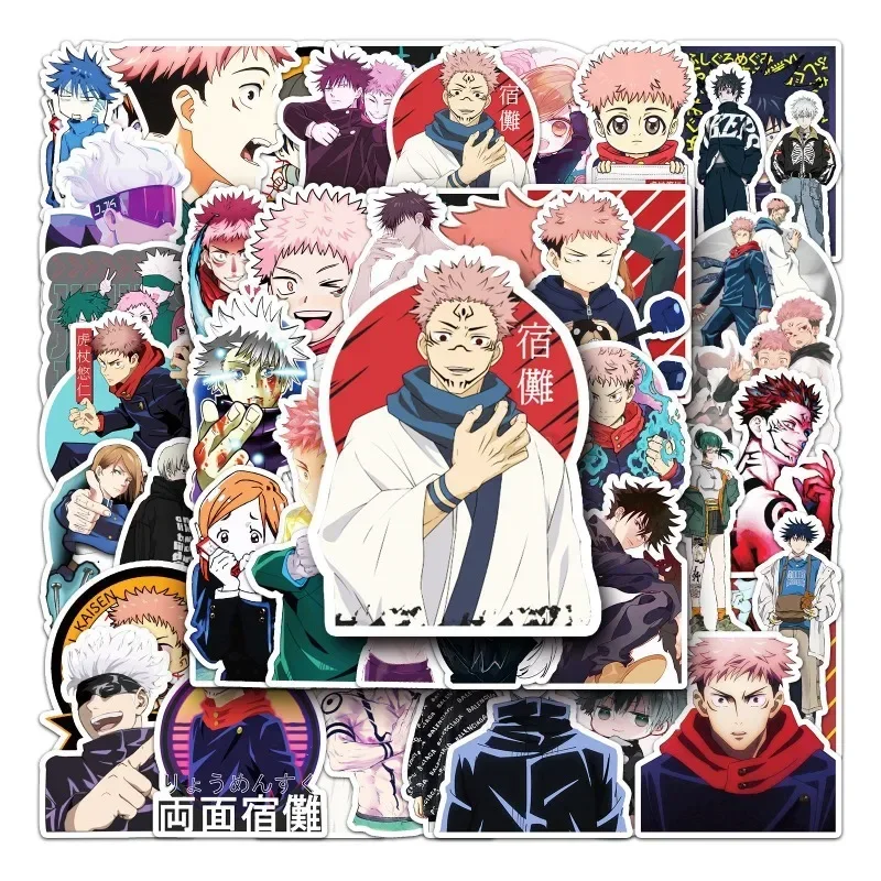 50 sztuk Jujutsu Kaisen naklejki Gojo Satoru DIY Anime Graffiti naklejki bagaż telefon Laptop butelka dekoracja albumu do scrapbookingu zabawki dla dzieci