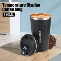 Coffee Mug 510ML Temperature Display Leakproof Car Tea Water Thermos Cup