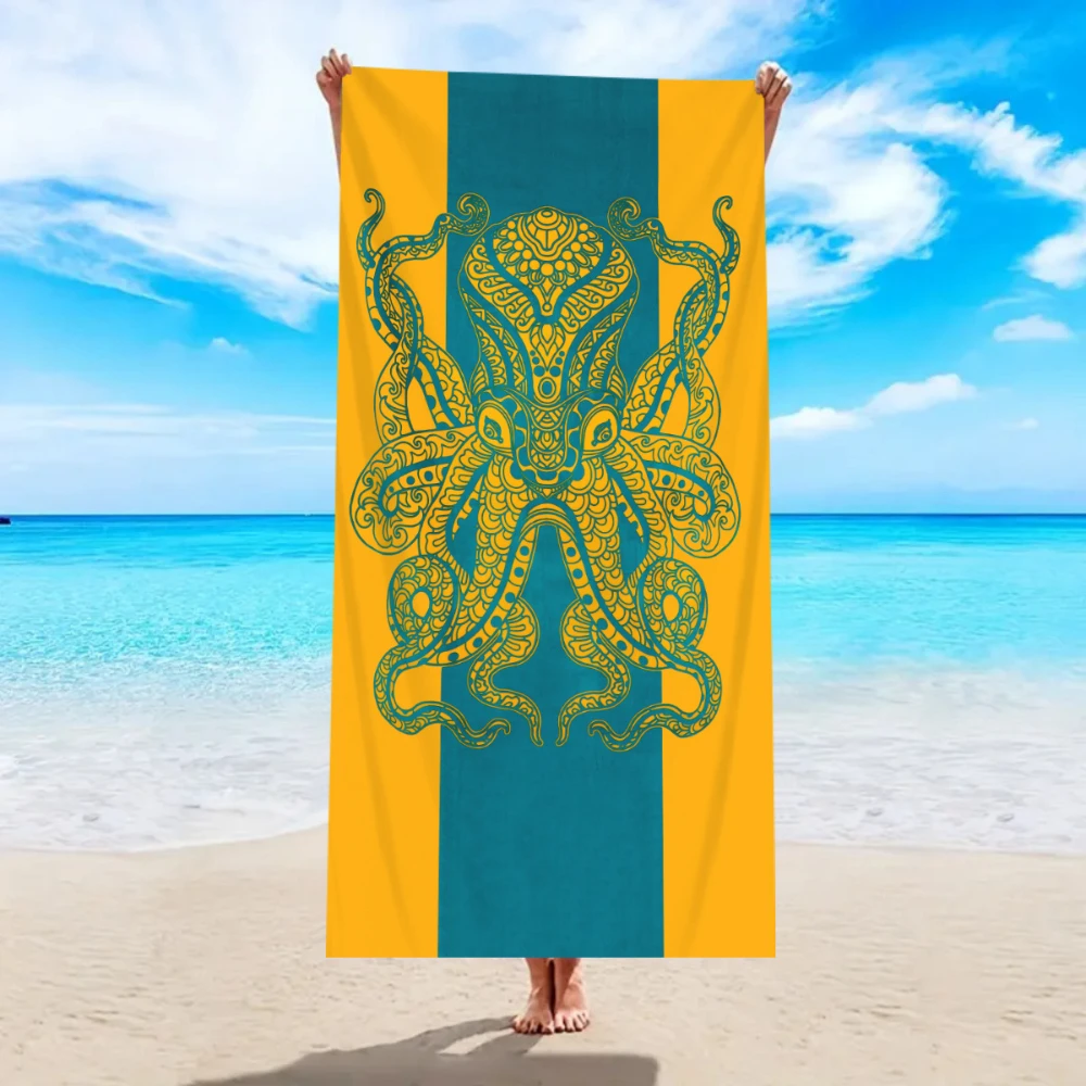 Kids Outdoor Gym - Tribal Tuna Fish Print Beach Towel