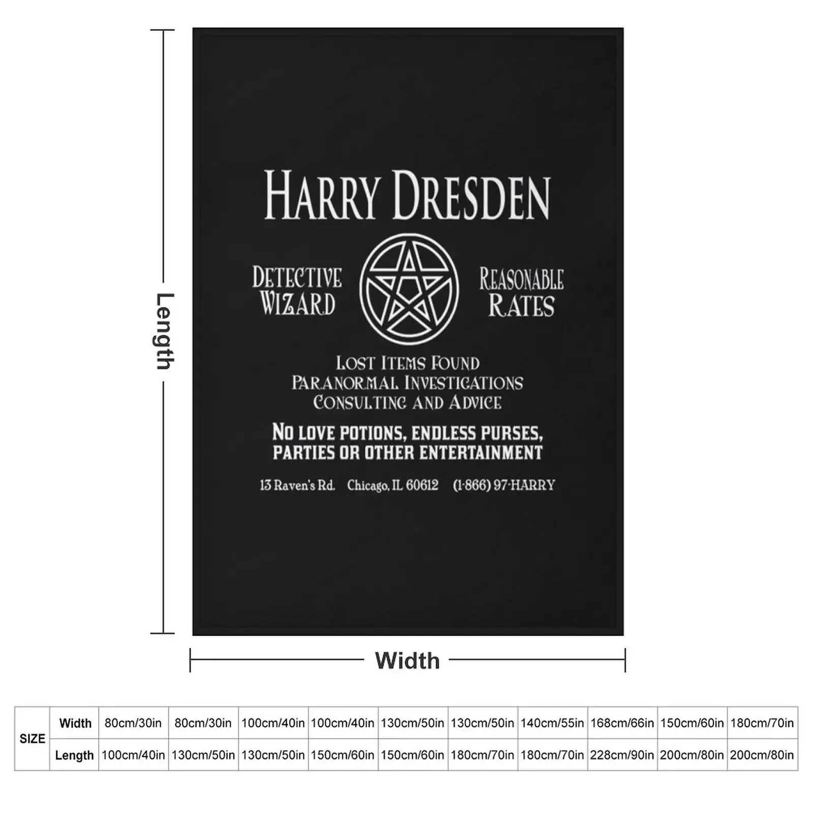 Harry Dresden Wizard Detective 2246 Throw Blanket Bed linens christmas gifts Soft Plaid Luxury St Blankets